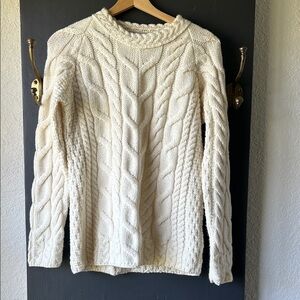 Aran Wool Sweater Size Medium